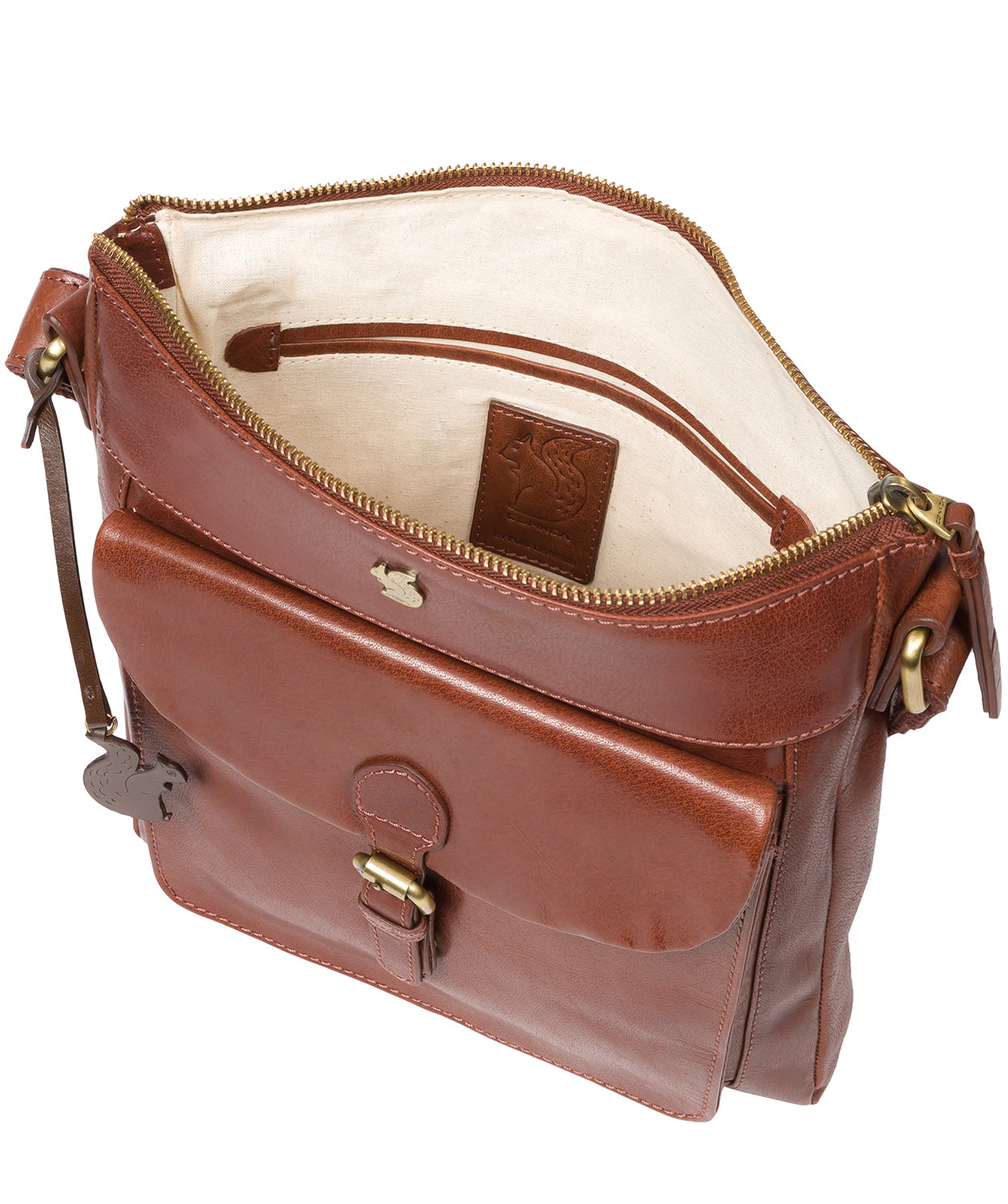 'Josephine' Conker Brown Leather Shoulder Bag