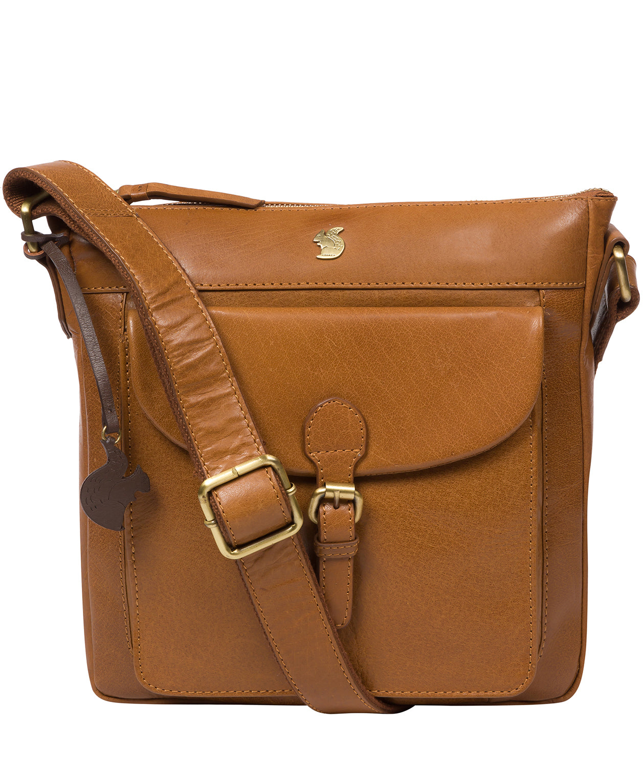 'Josephine' Dark Tan Leather Shoulder Bag