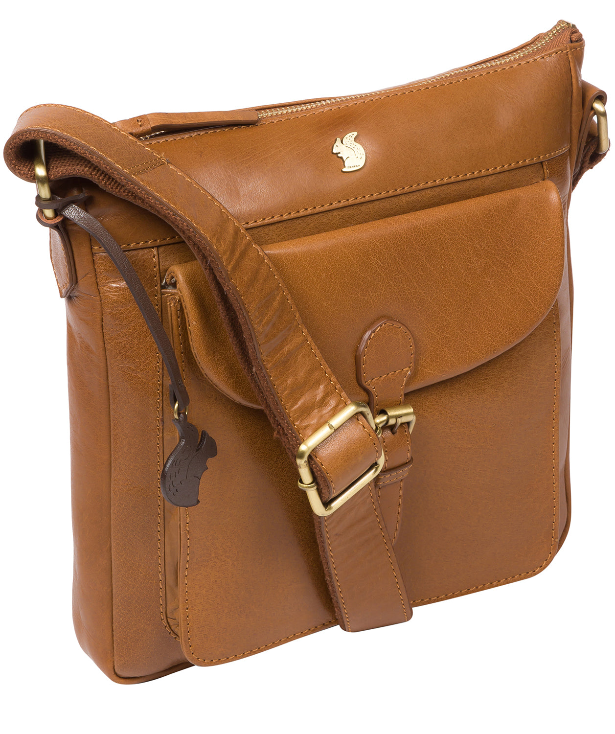 'Josephine' Dark Tan Leather Shoulder Bag