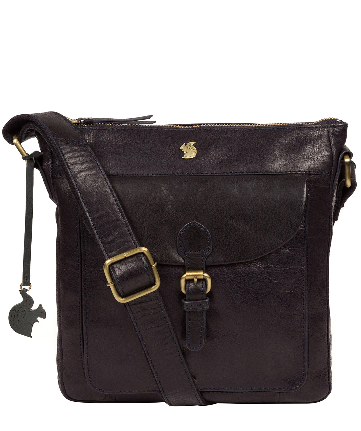 'Josephine' Navy Leather Shoulder Bag Pure Luxuries London