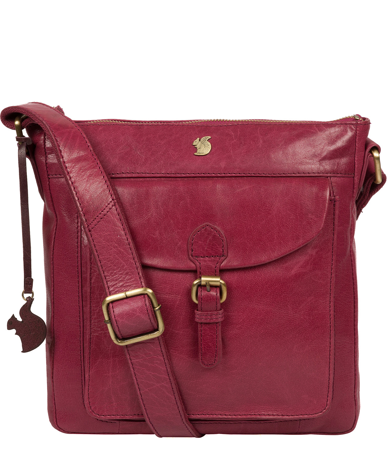 'Josephine' Orchid Leather Shoulder Bag image 1