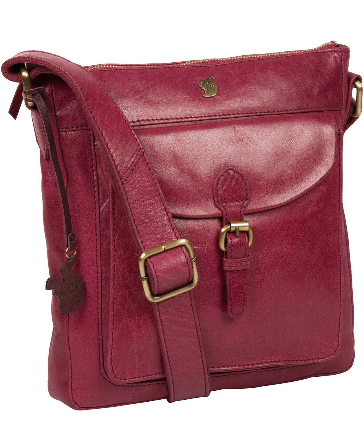 'Josephine' Orchid Leather Shoulder Bag image 5