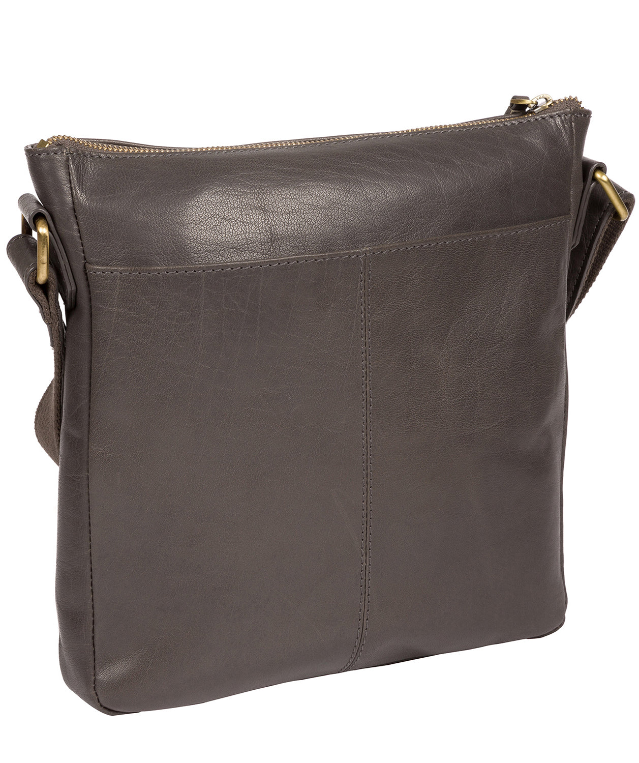 'Josephine' Slate Leather Shoulder Bag Pure Luxuries London