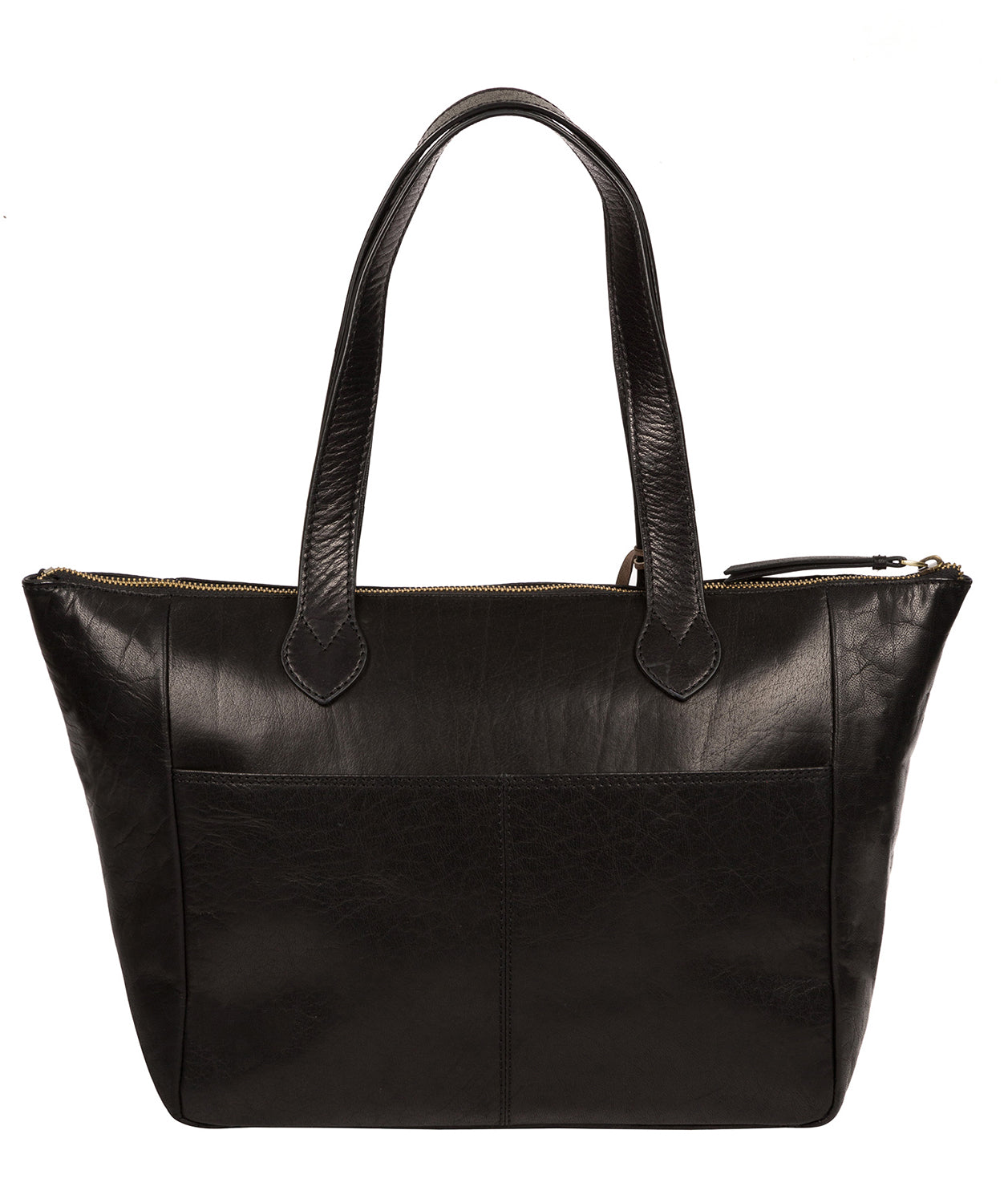 'Harp' Black Leather Tote Bag image 3