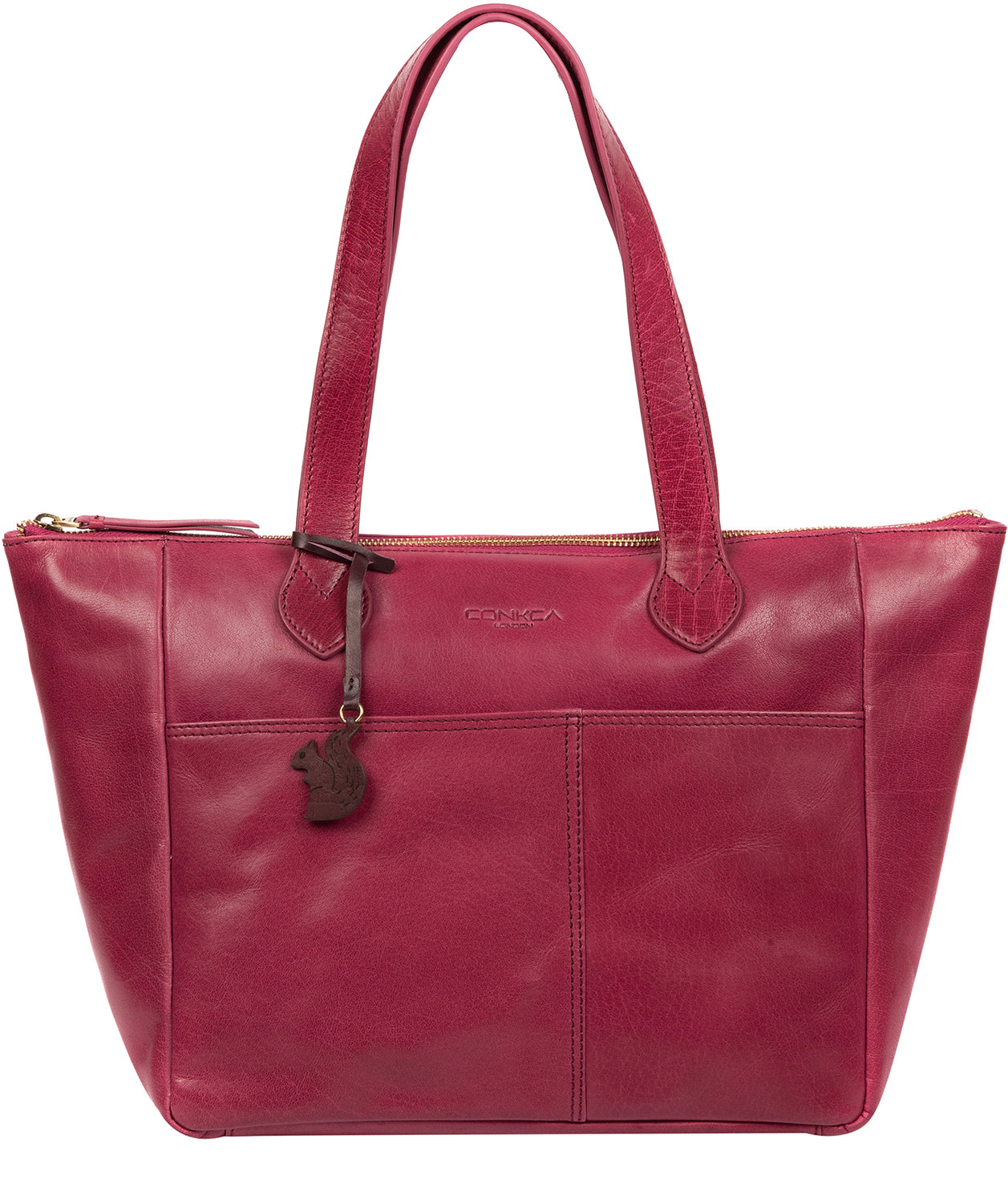 'Harp' Orchid Leather Tote Bag Pure Luxuries London