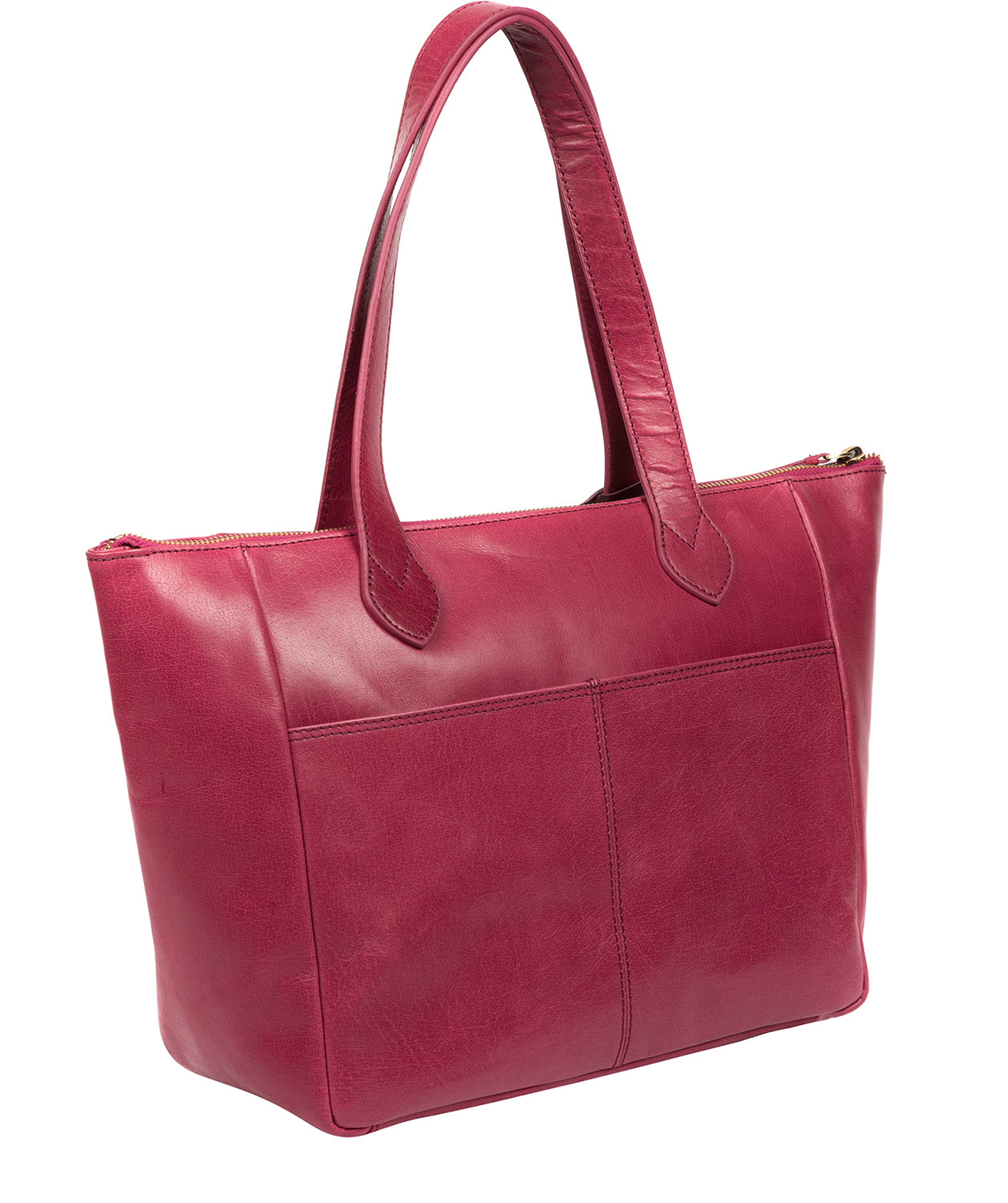 'Harp' Orchid Leather Tote Bag Pure Luxuries London