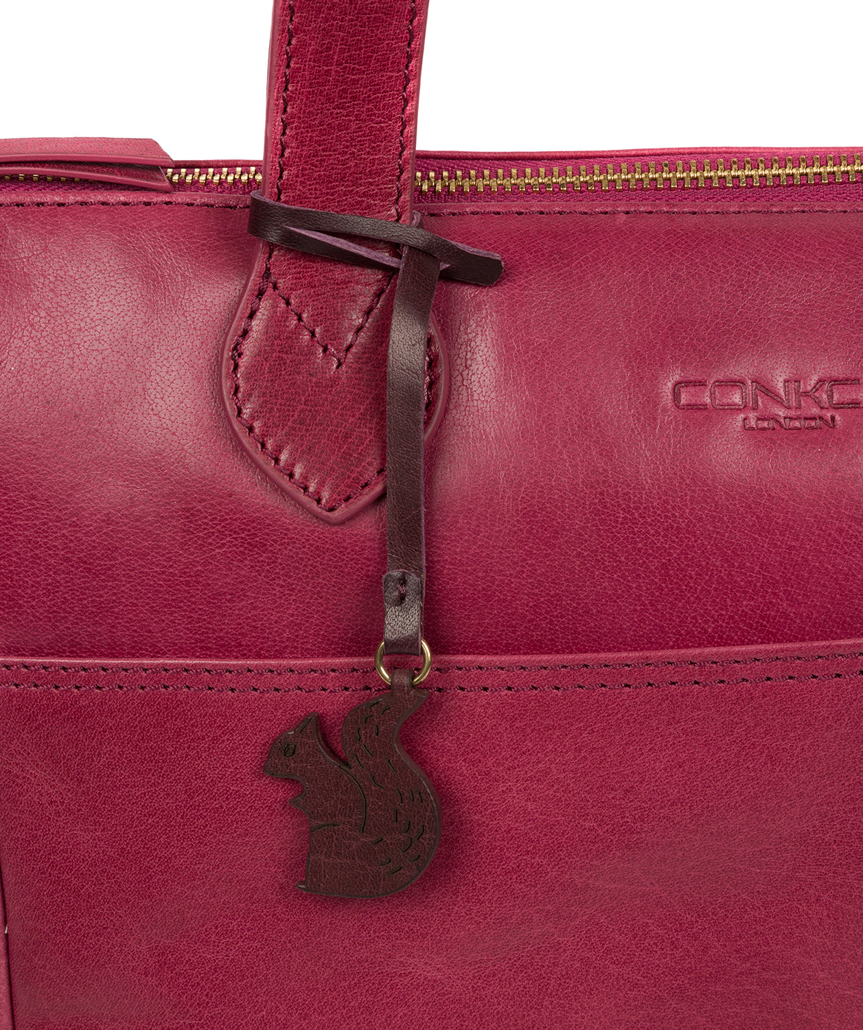 'Harp' Orchid Leather Tote Bag Pure Luxuries London