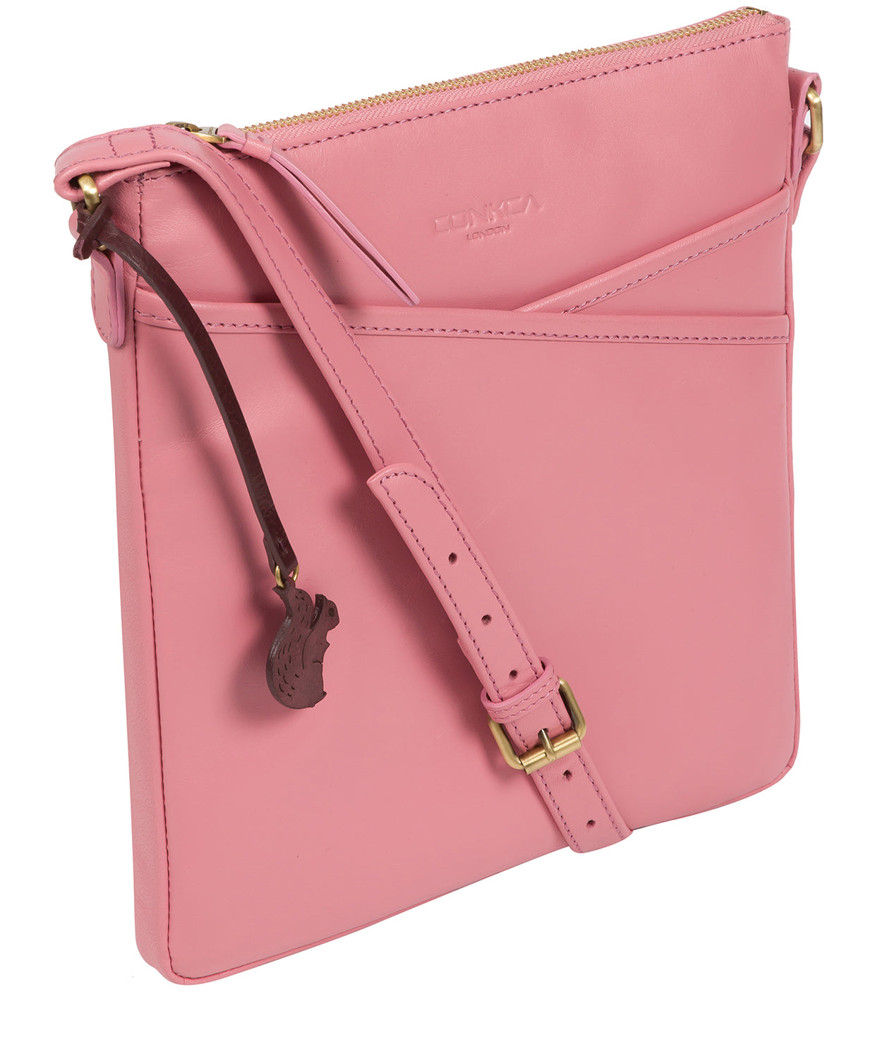 'Avril' Blush Leather Cross Body Bag