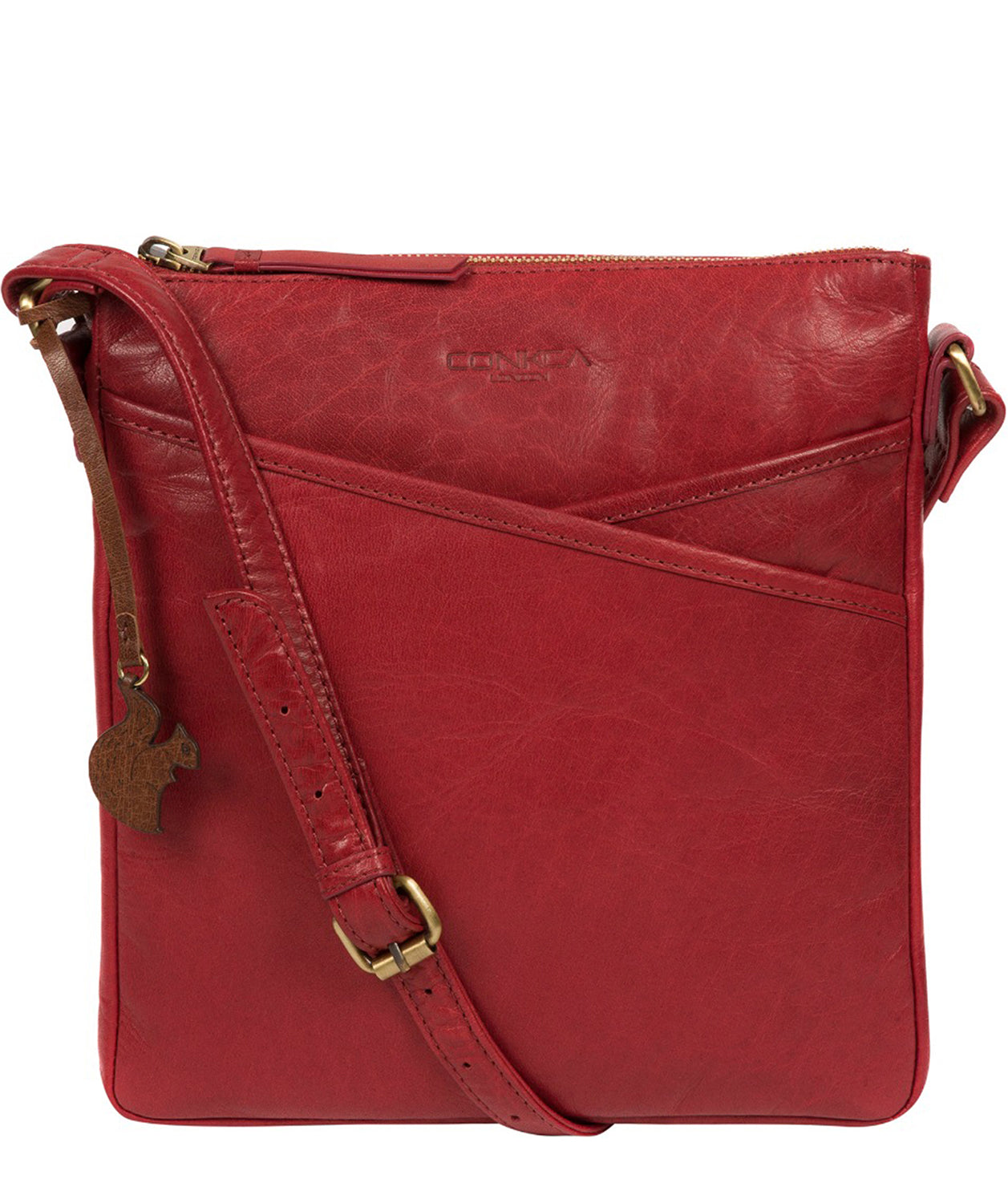 'Avril' Chilli Pepper Leather Cross Body Bag image 1