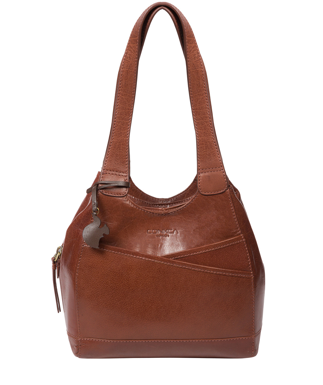 Brown Leather Handbag 'Juliet' by Conkca London – Pure Luxuries London