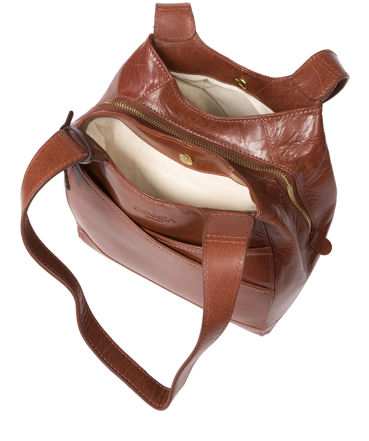 'Juliet' Conker Brown Leather Handbag