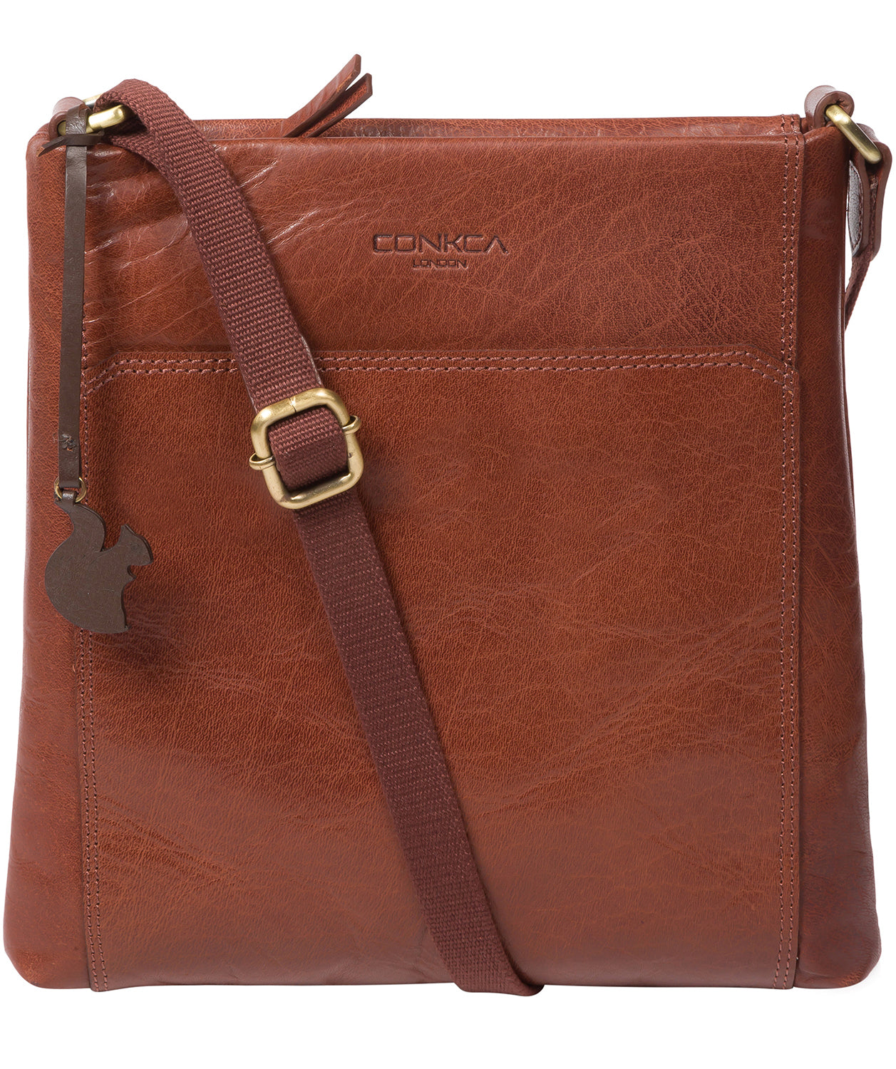 'Dink' Conker Brown Leather Cross Body Bag