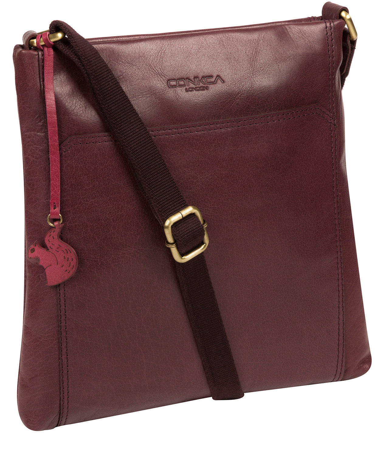 'Dink' Plum Leather Cross Body Bag image 5