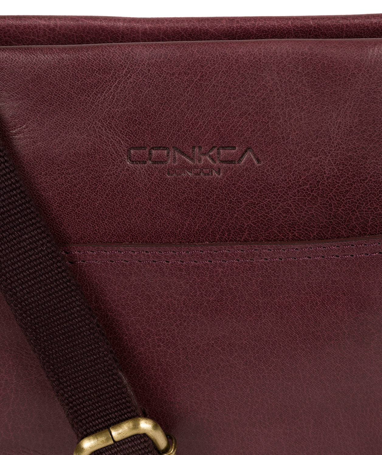 'Dink' Plum Leather Cross Body Bag image 6