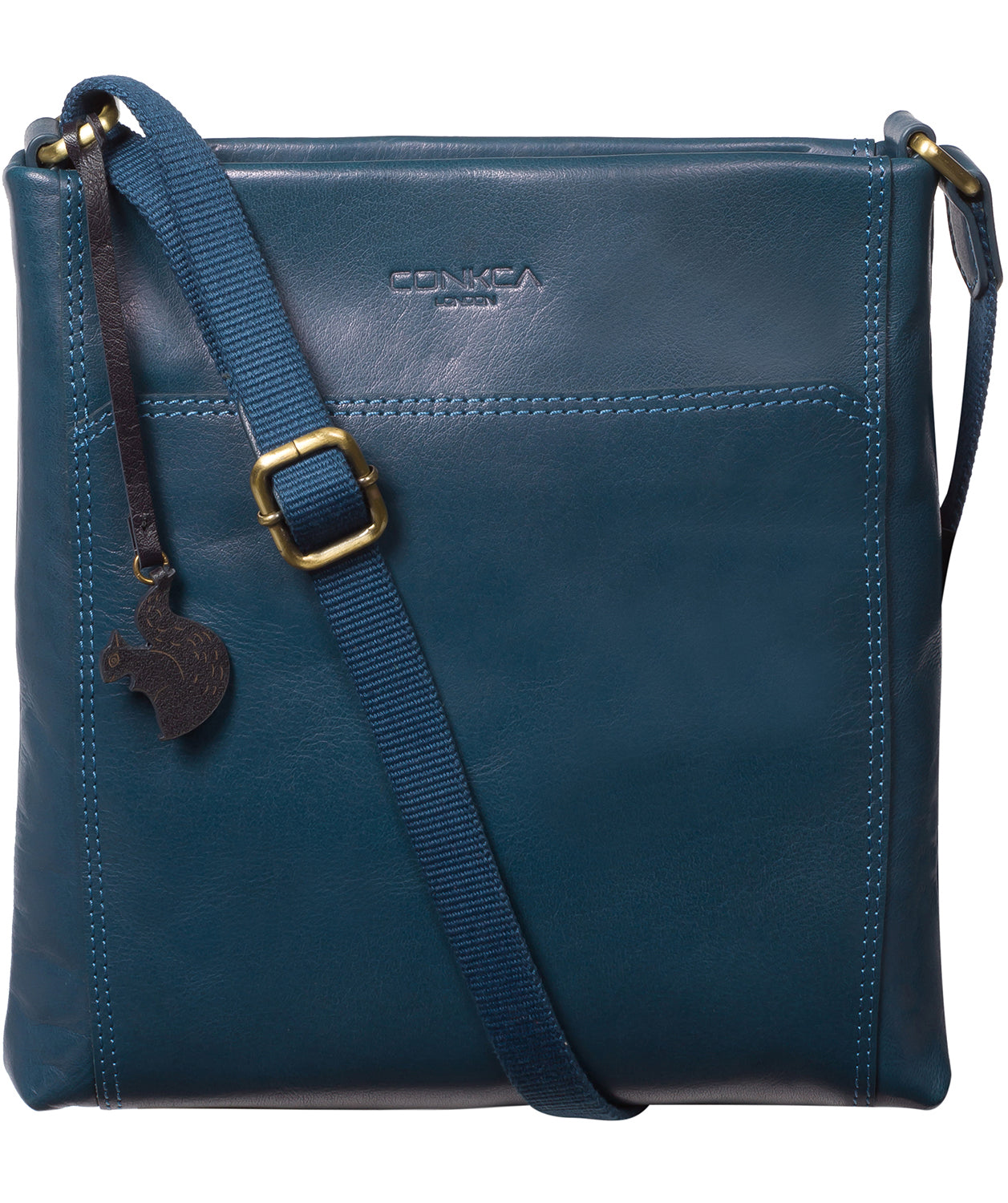 'Dink' Snorkel Blue Leather Cross Body Bag