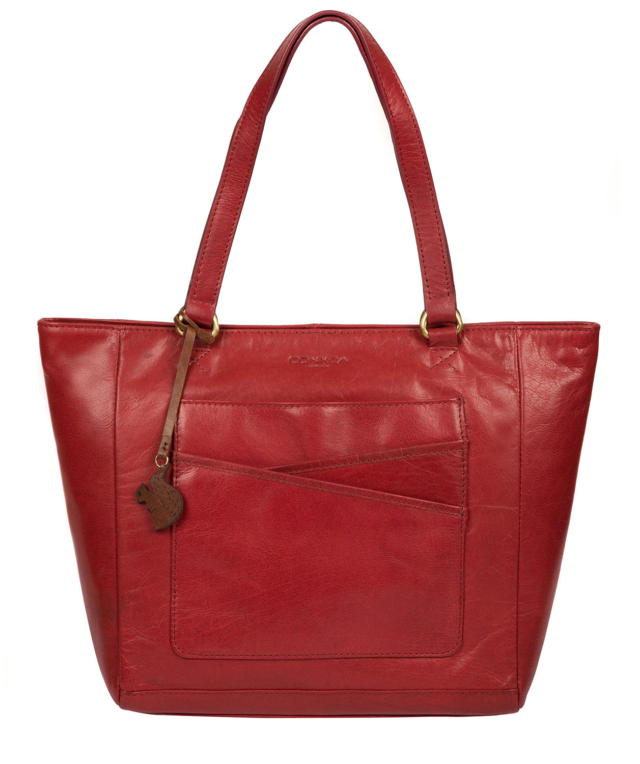 'Monique' Chilli Pepper Leather Tote Bag Pure Luxuries London