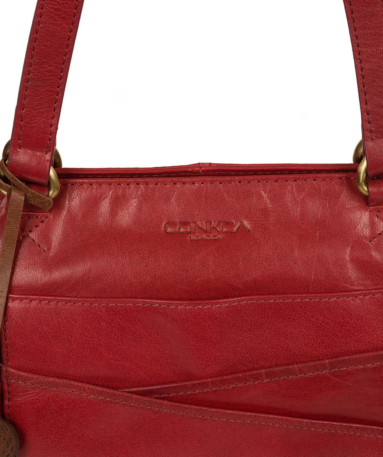 'Monique' Chilli Pepper Leather Tote Bag Pure Luxuries London