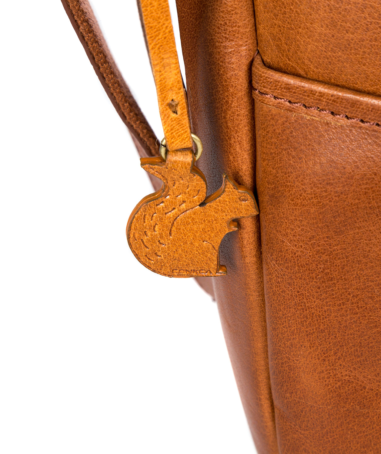 'India' Conker Brown and Cognac Leather Shoulder Bag