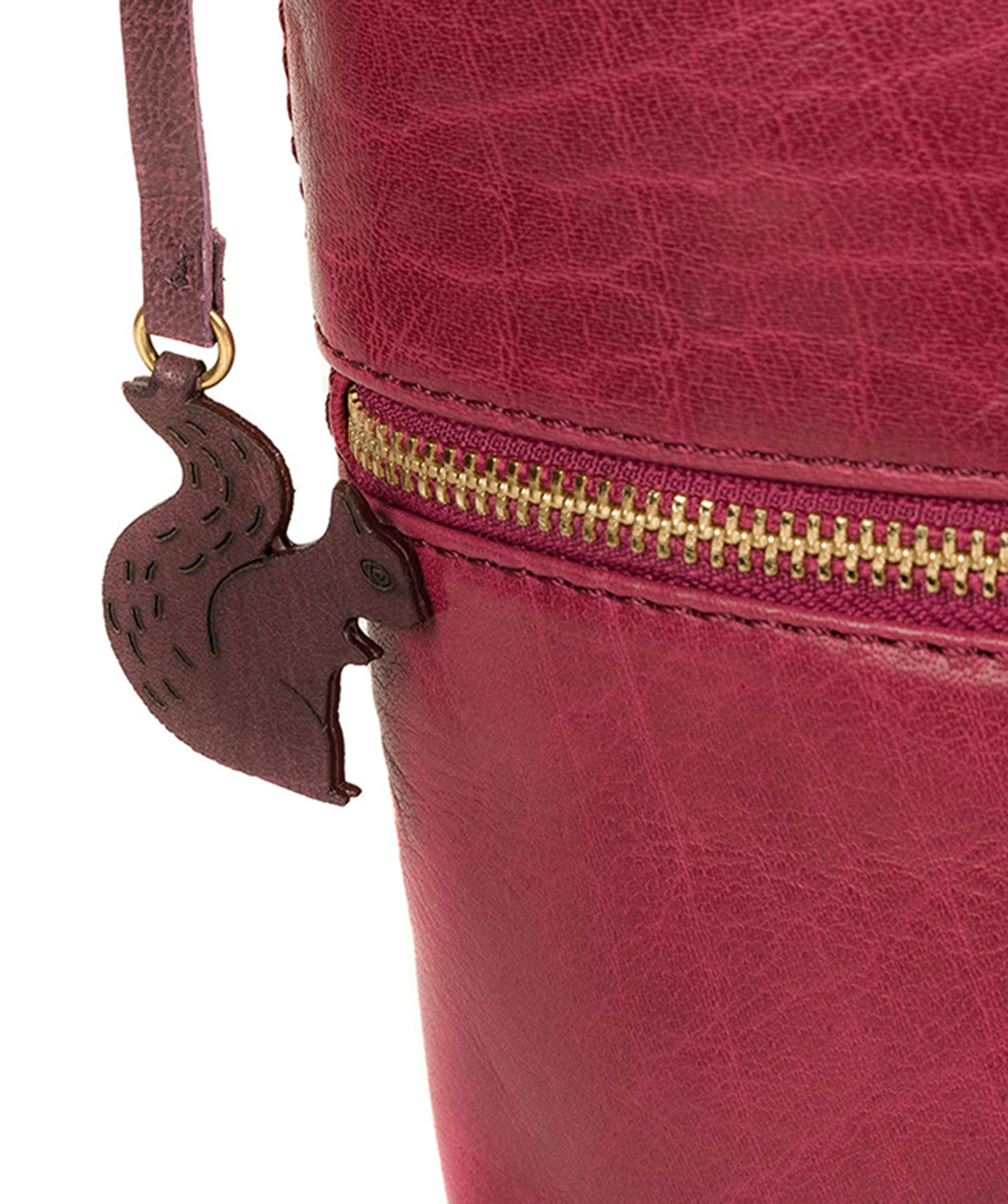 'Kristin' Orchid Leather Shoulder Bag