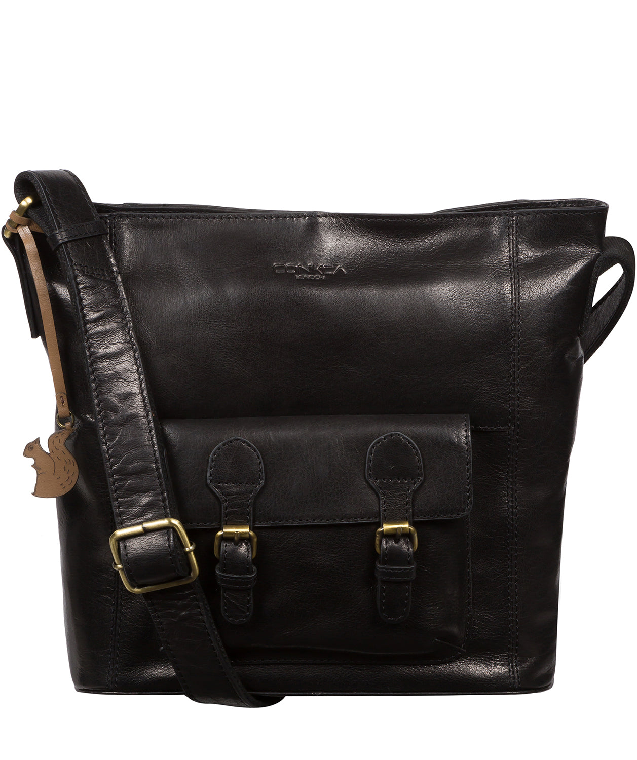 Conkca London Originals Collection #product-type#: 'Robyn' Black Leather Shoulder Bag