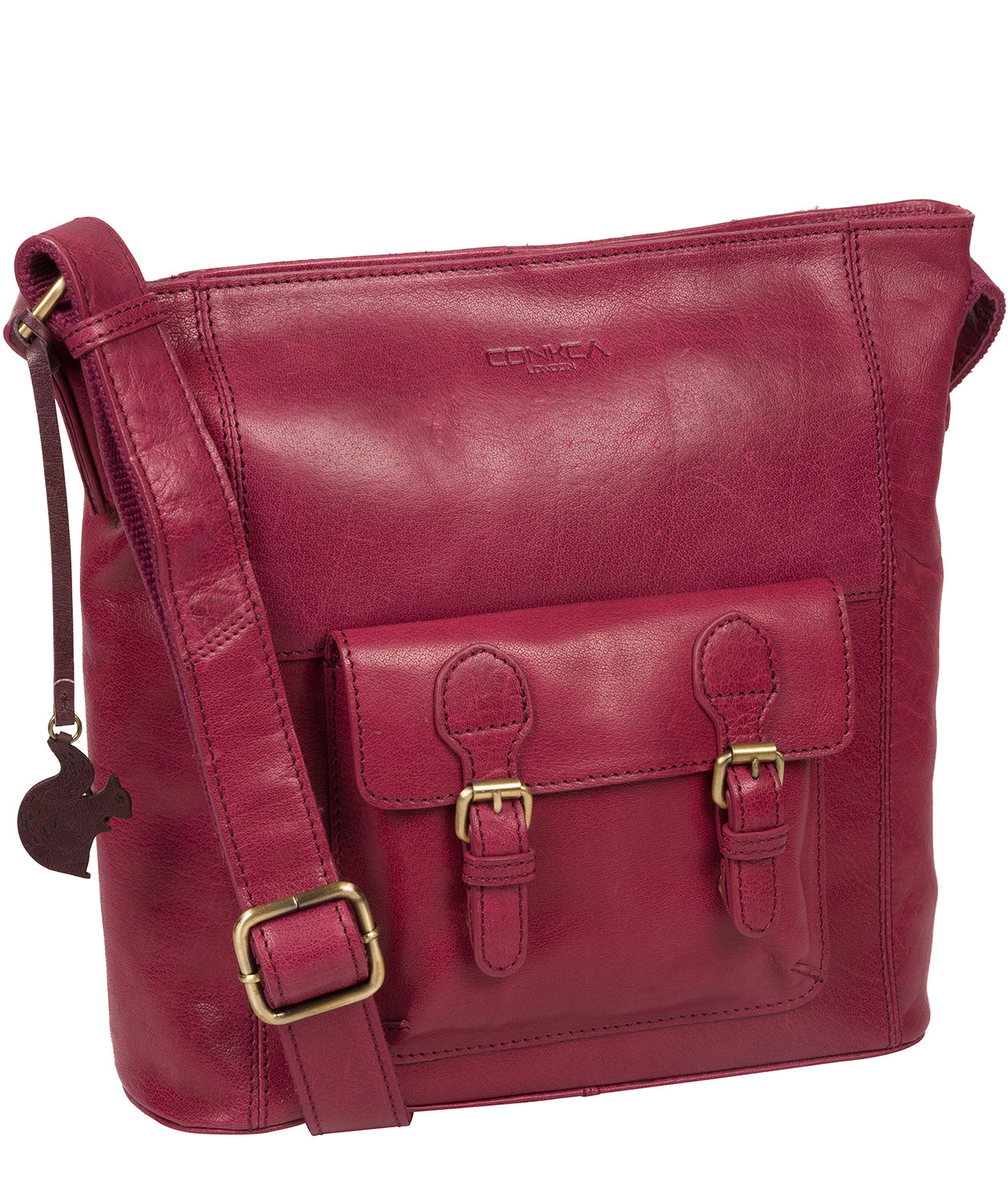 'Robyn' Orchid Leather Shoulder Bag image 5