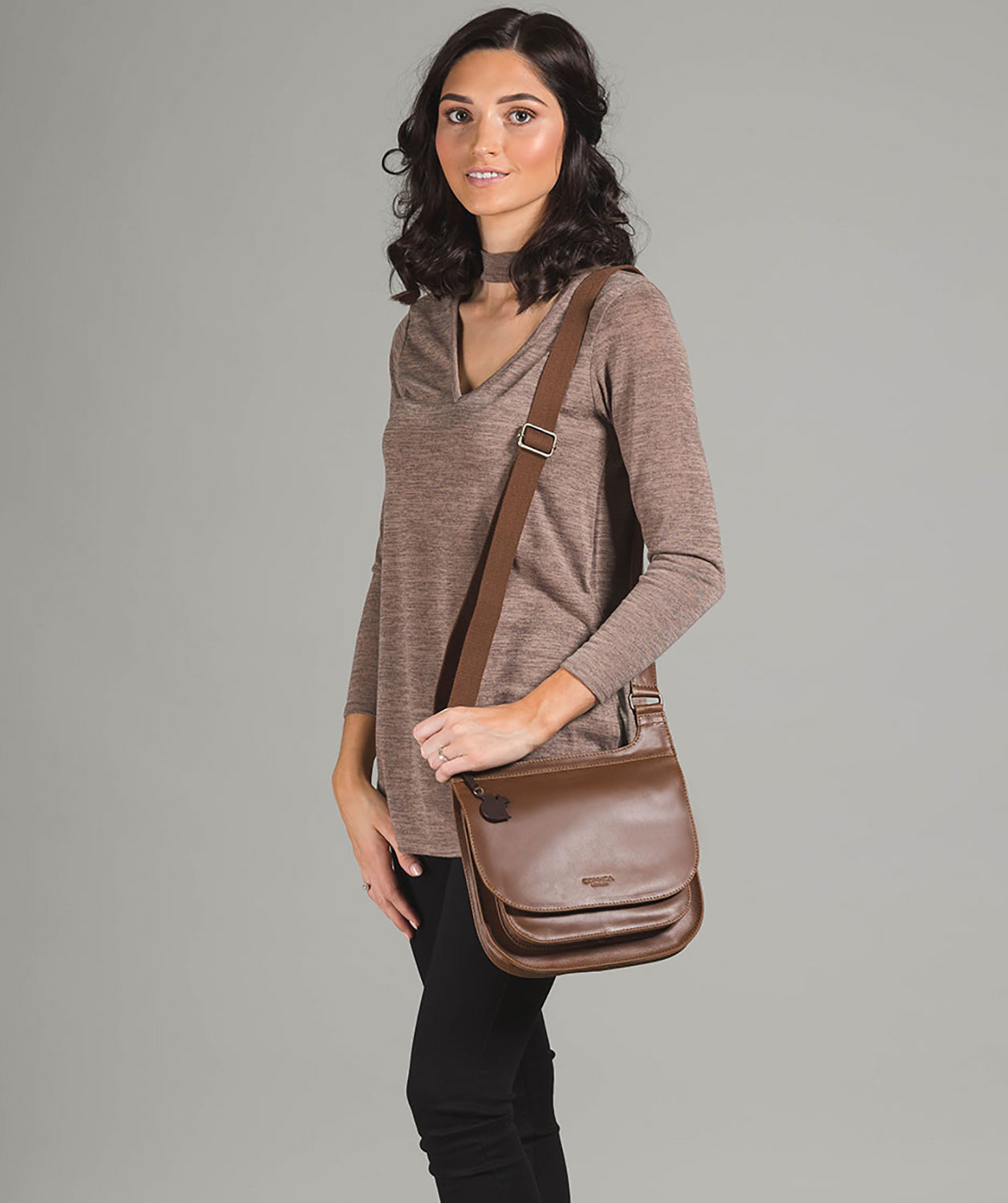 'Kew' Chestnut Leather Bag Pure Luxuries London