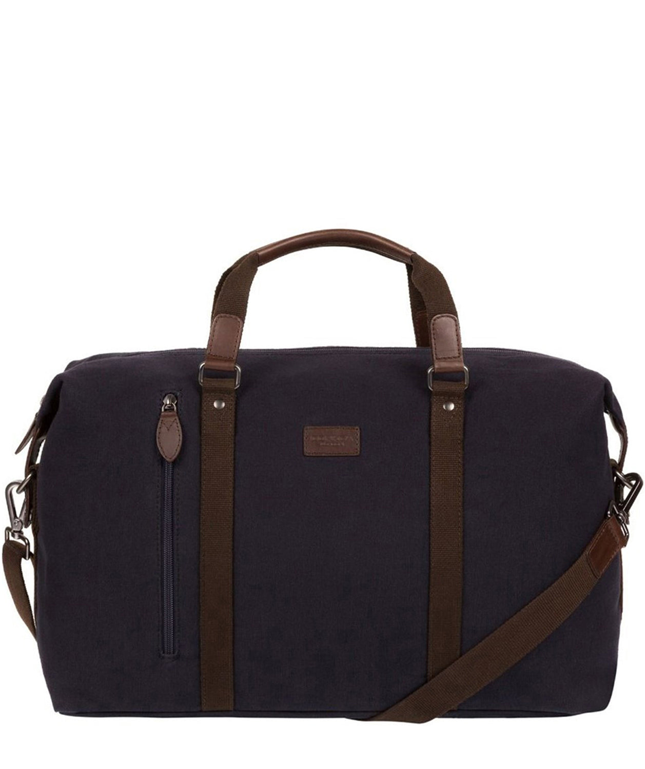 'Hackney' Navy Canvas & Leather Holdall image 1