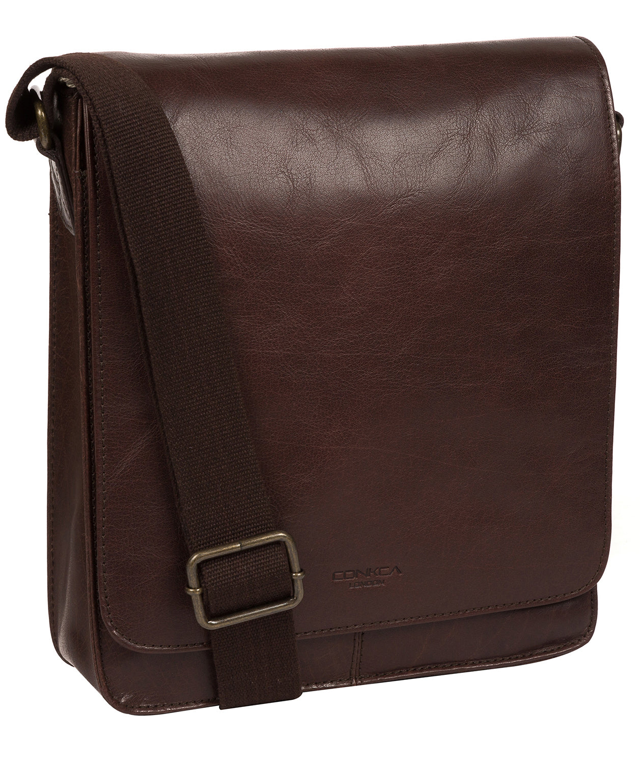 'Bowen' Dark Brown Leather Cross Body Bag image 5