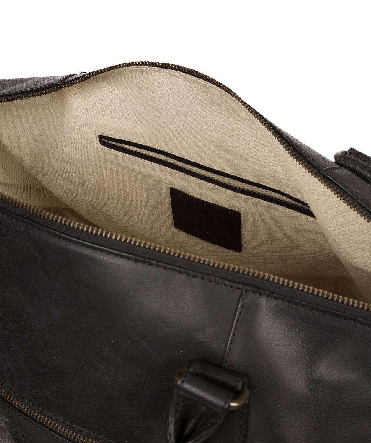 'Storey' Black Leather Holdall image 4