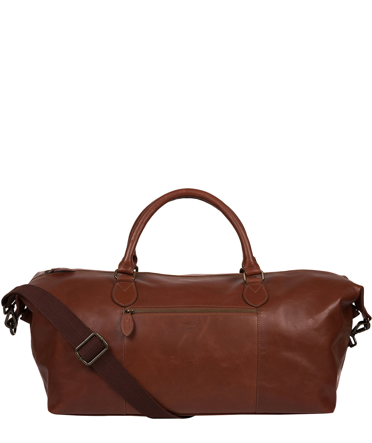 'Storey' Conker Brown Leather Holdall Pure Luxuries London