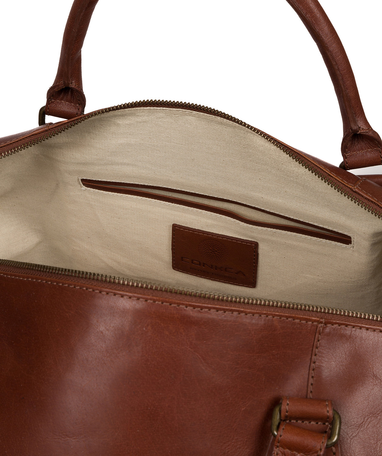 'Storey' Conker Brown Leather Holdall Pure Luxuries London