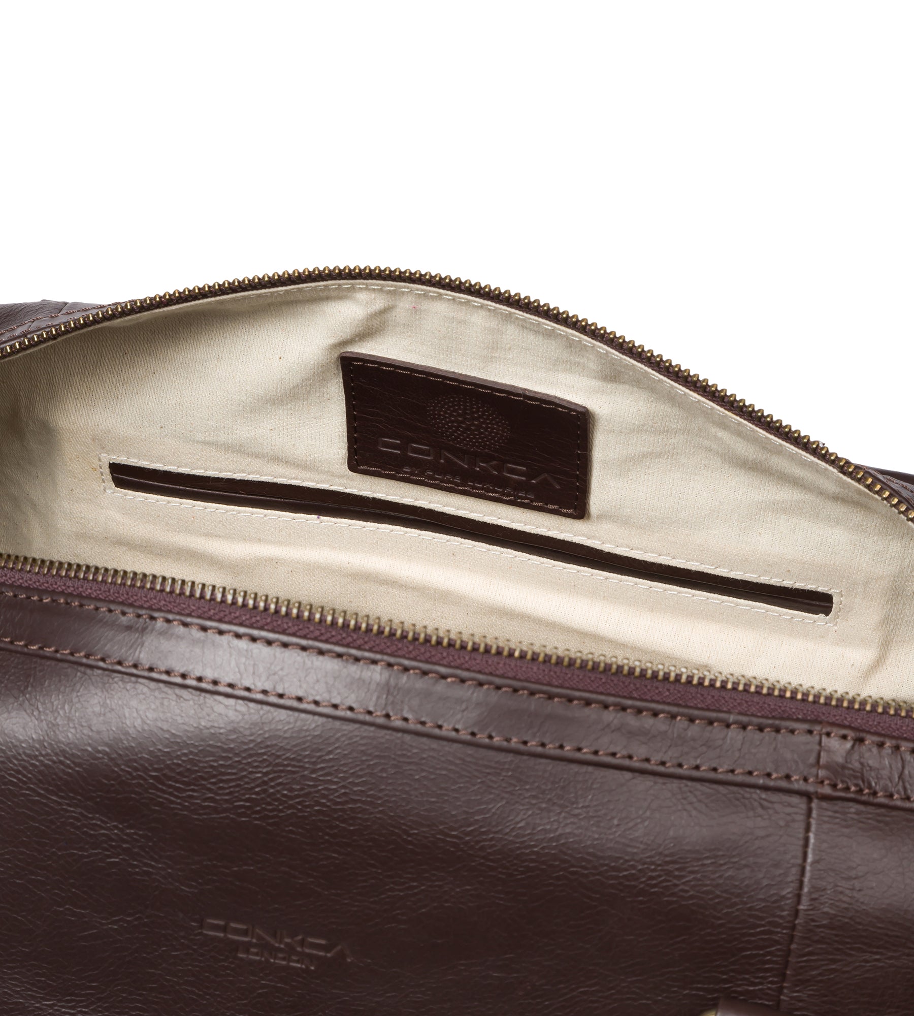 'Orton' Dark Brown Leather Holdall