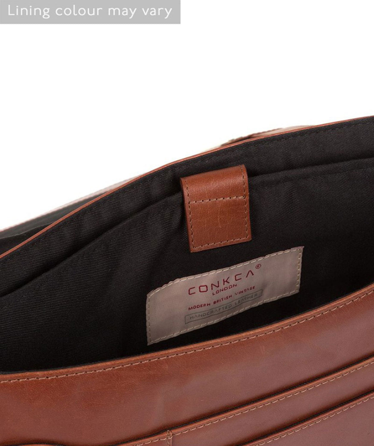 'Bolt' Conker Brown Leather Messenger Bag