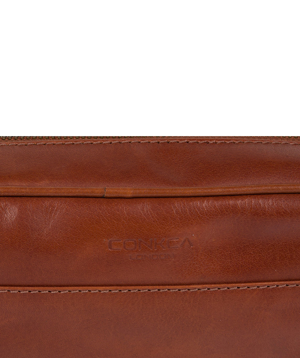 'Rudkin' Conker Brown Leather Washbag