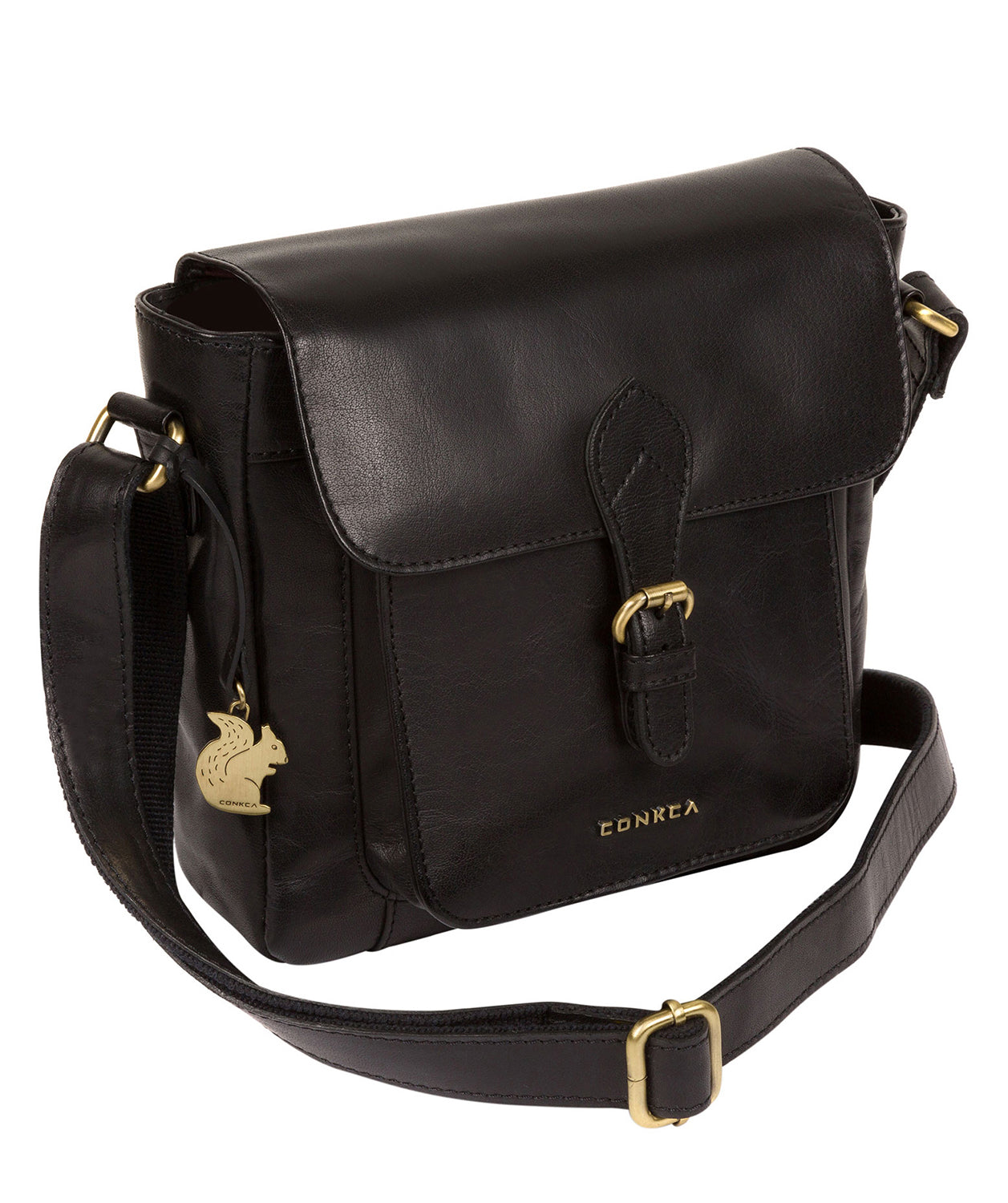 'Mojito' Black Leather Cross Body Bag image 3