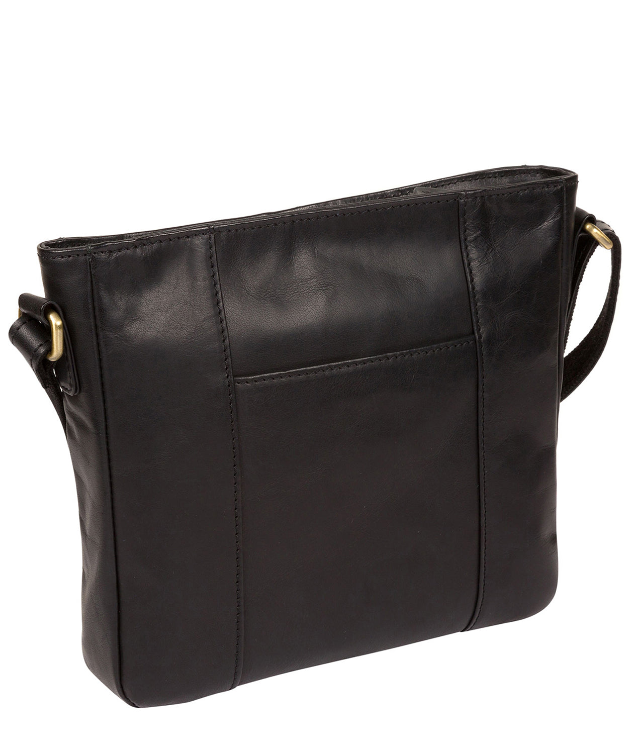 'Olina' Black Leather Cross Body Bag Pure Luxuries London