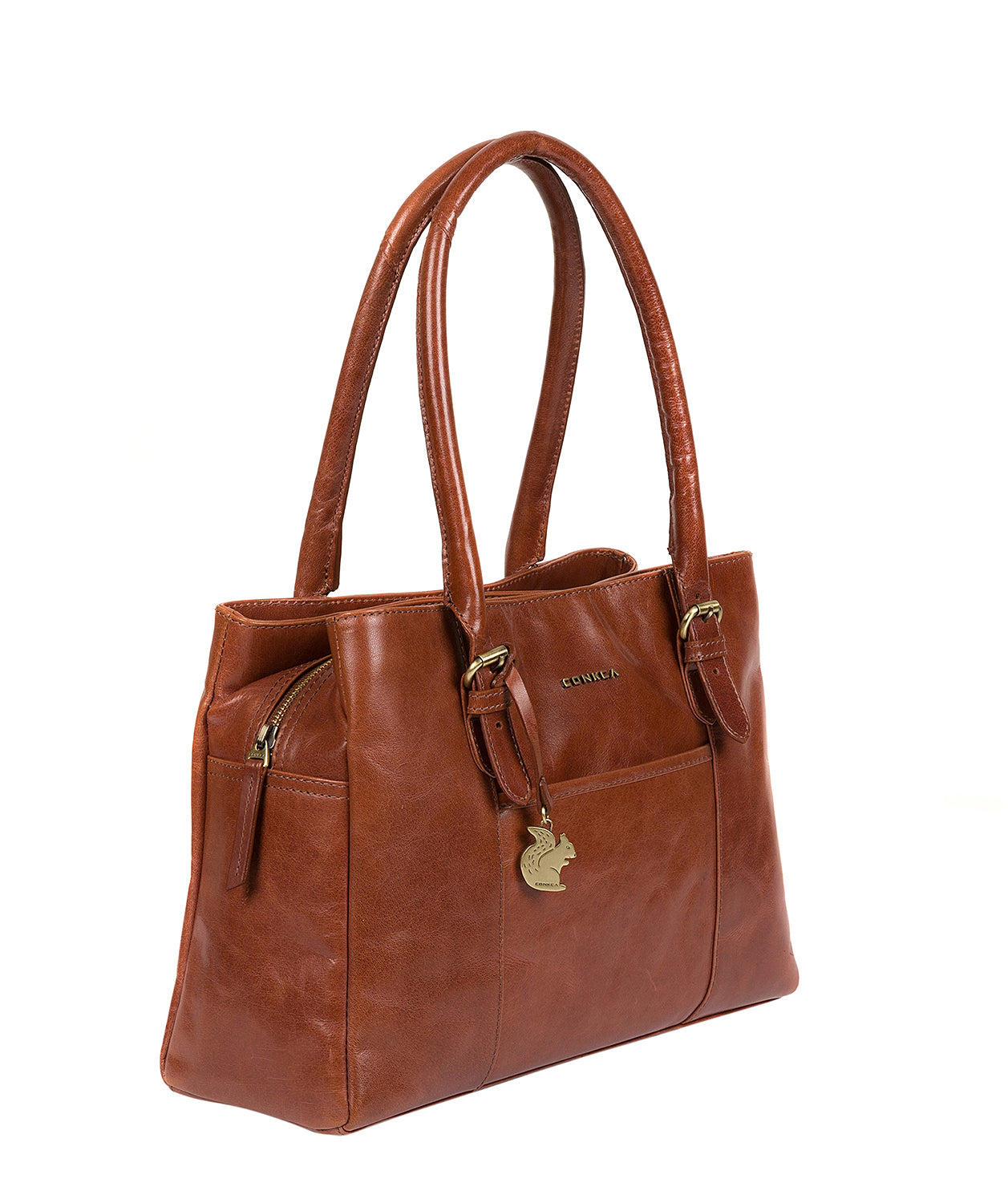 'Carmela' Cognac Handcrafted Leather Handbag