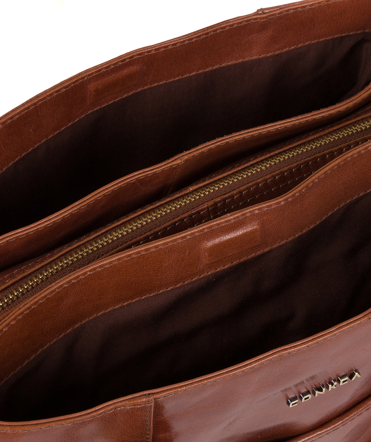 'Carmela' Cognac Handcrafted Leather Handbag