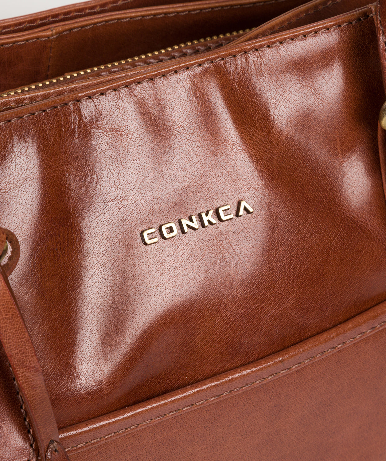 'Carmela' Cognac Handcrafted Leather Handbag