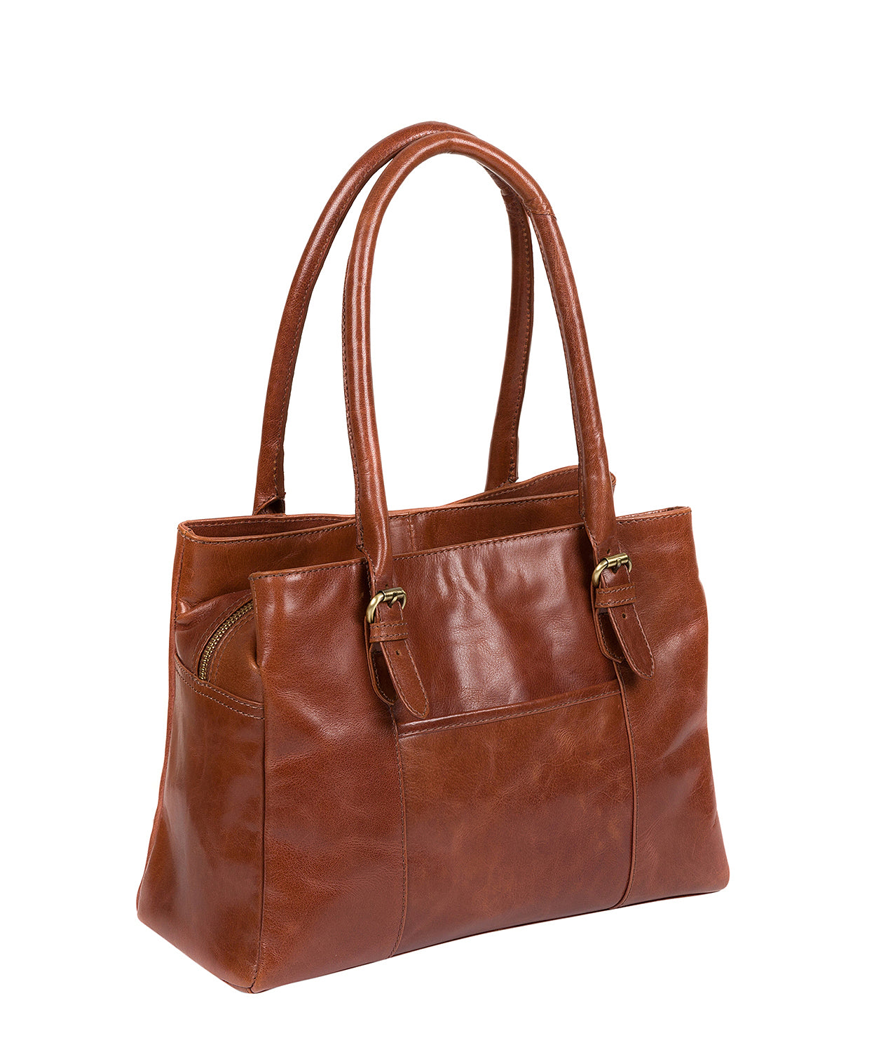 'Carmela' Cognac Handcrafted Leather Handbag