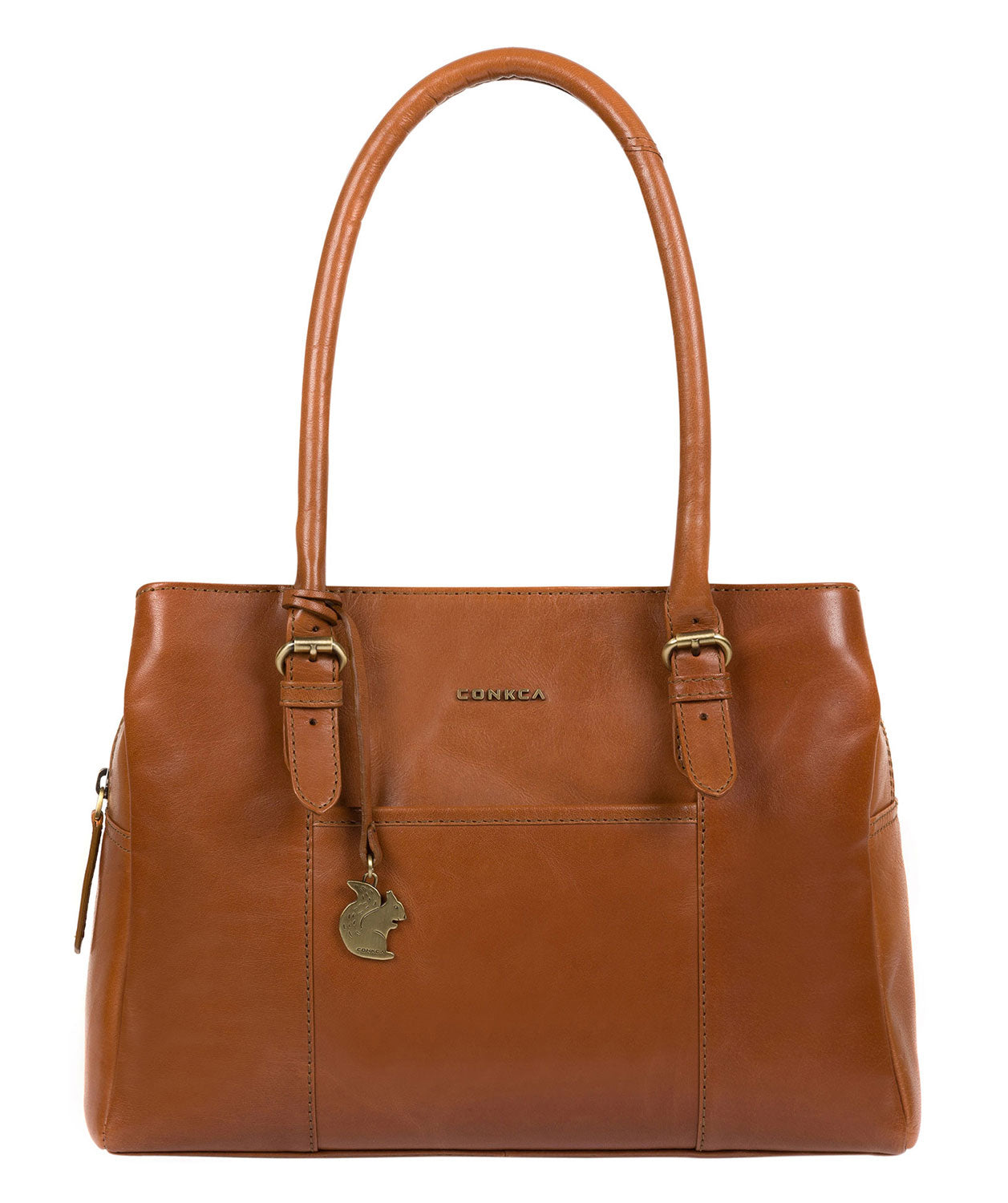 'Carmela' Tan Handcrafted Leather Handbag