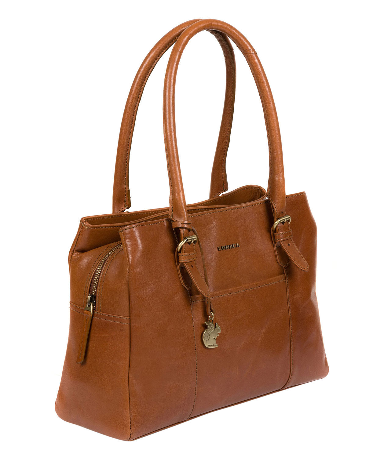 'Carmela' Tan Handcrafted Leather Handbag