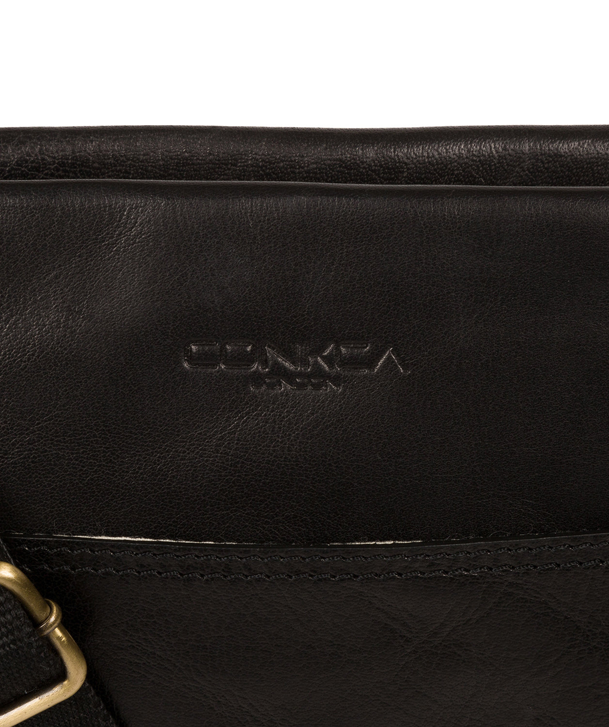 'Lina' Black Leather Cross Body Bag Pure Luxuries London