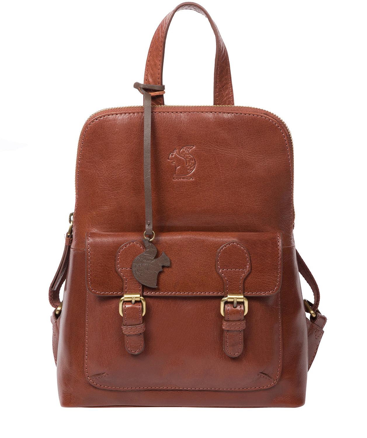 'Kendal' Conker Brown Leather Backpack