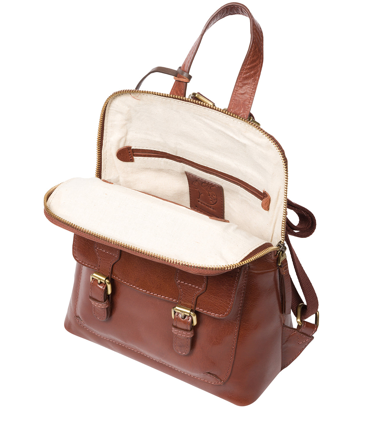 'Kendal' Conker Brown Leather Backpack