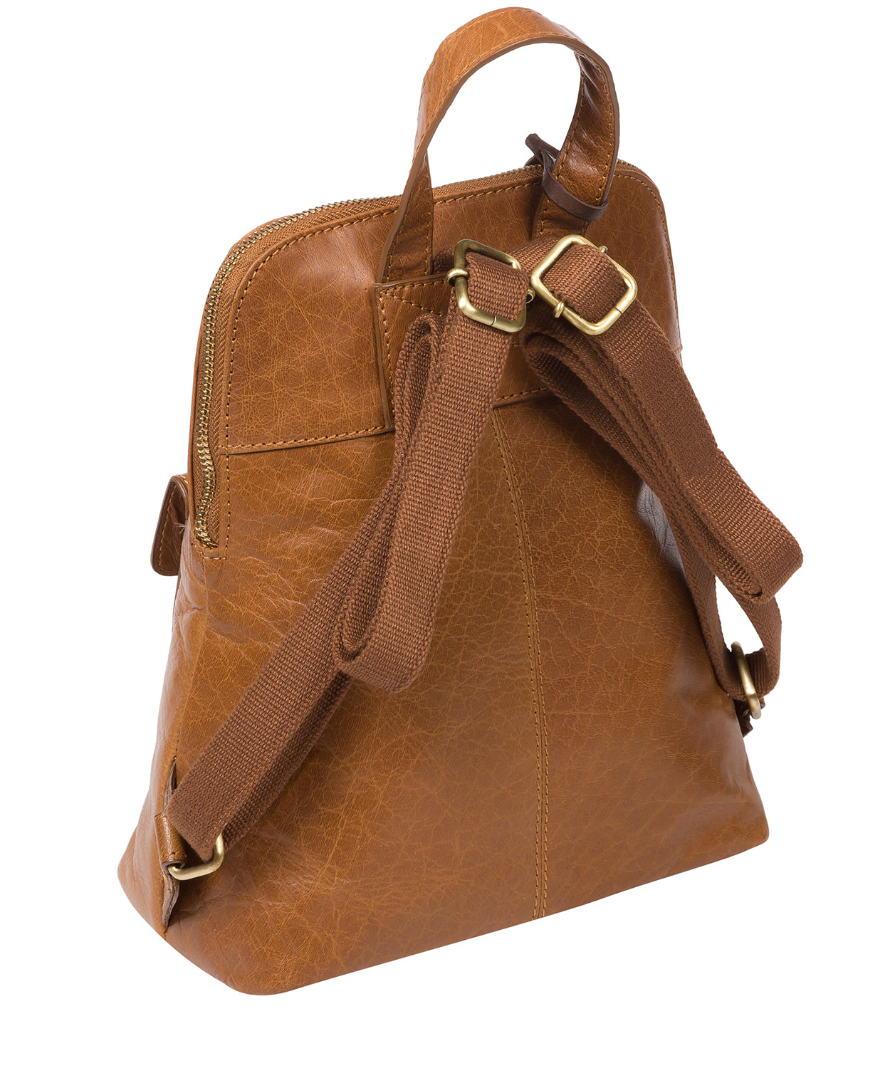 'Kendal' Dark Tan Leather Backpack