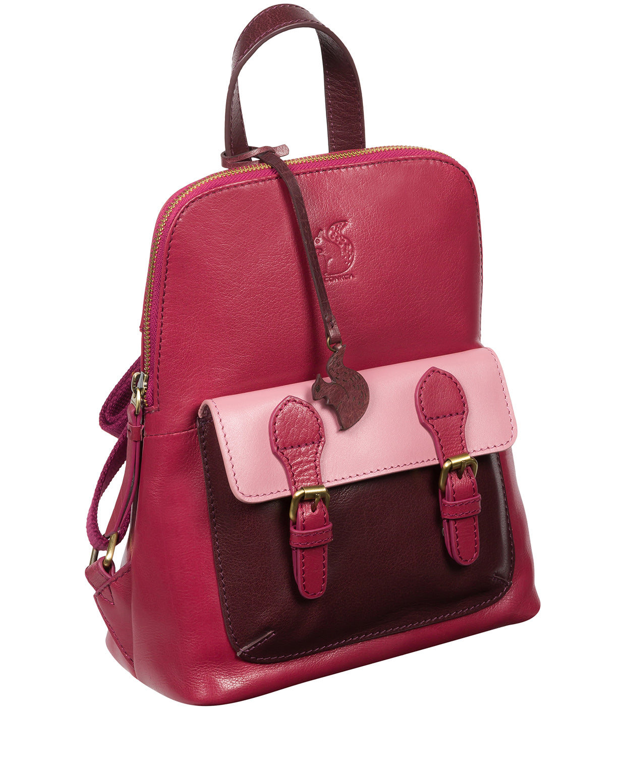 'Kendal' Orchid, Plum & Blush Leather Backpack