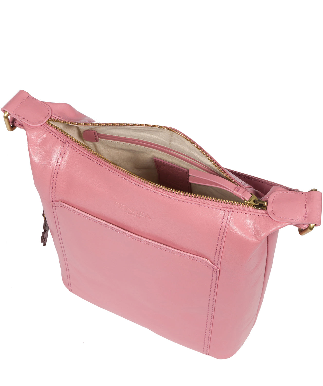 'Yasmin' Blush Leather Cross Body Bag