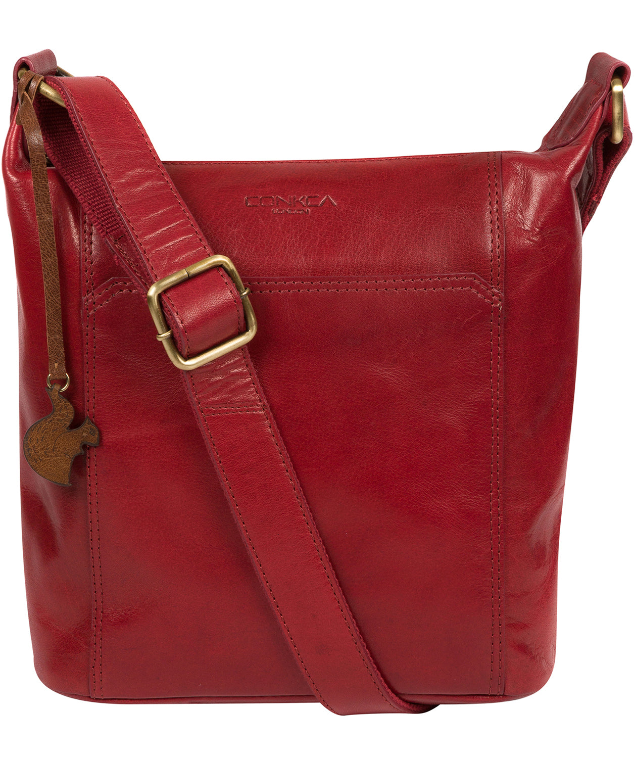 'Yasmin' Chilli Pepper Leather Cross Body Bag image 1