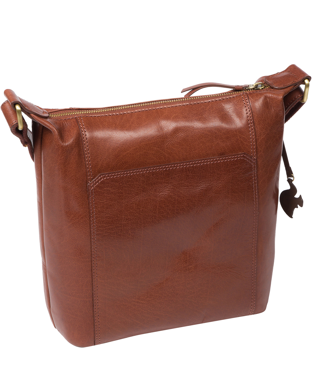 'Yasmin' Conker Brown Leather Cross Body Bag